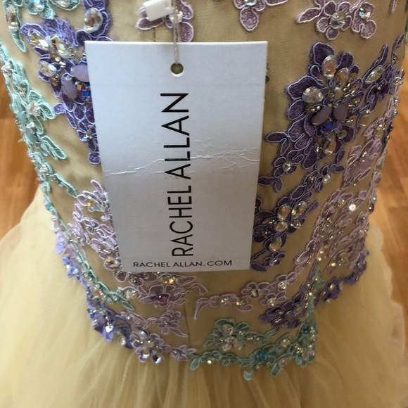 ✔️ Nude-lilac-mint prom dress with rhinestones - Picture 7 of 8
